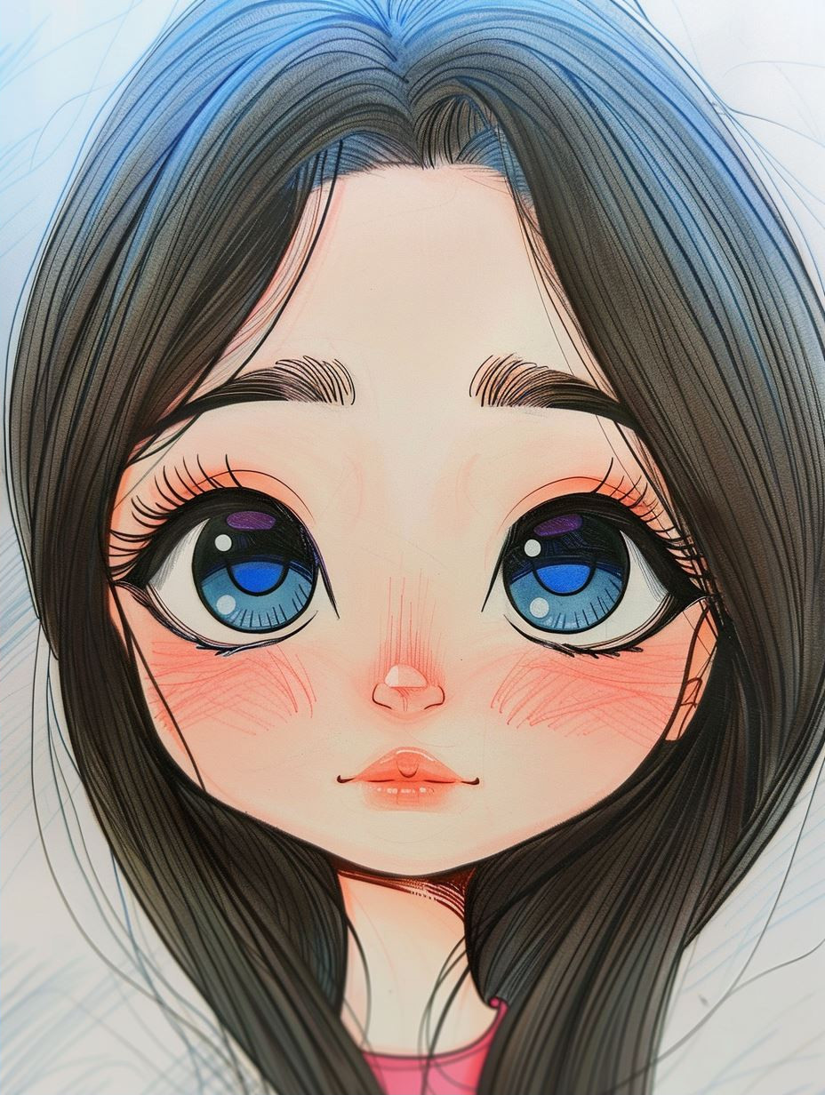 Ethereal Heterochromia Digital Portrait - Image 2
