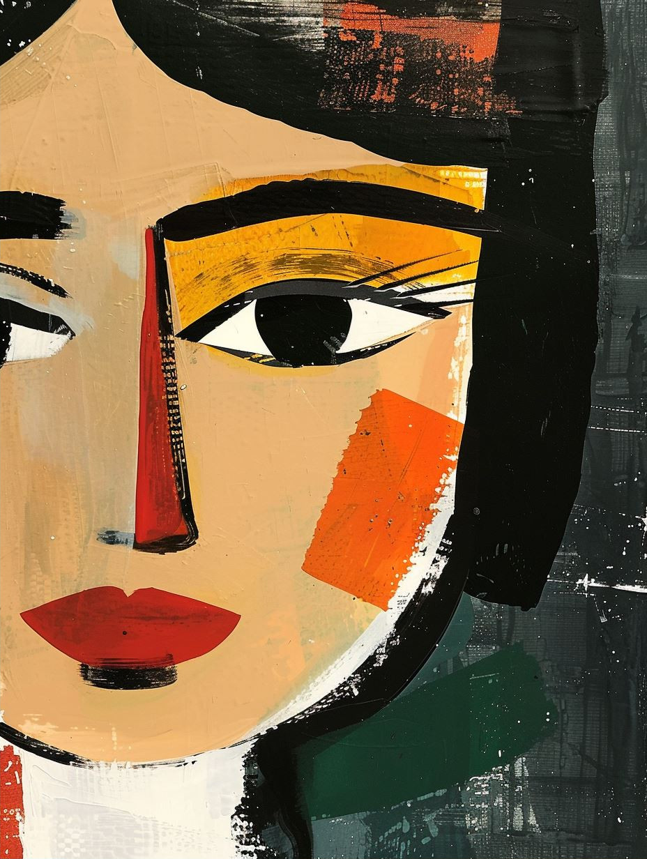 Bold Modernist Portrait Study - Image 2