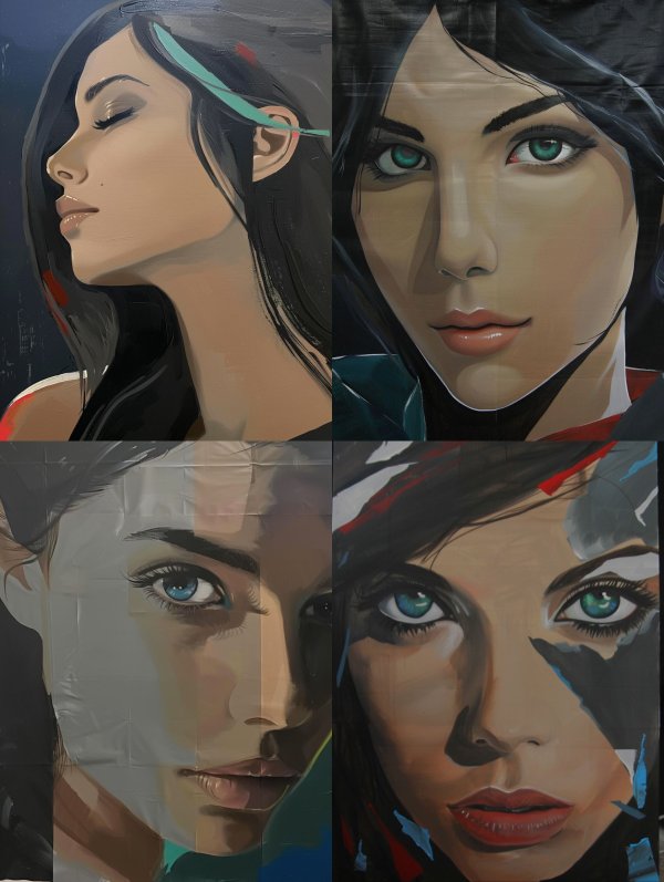 Mystic Gazes: A Digital Portrait Study