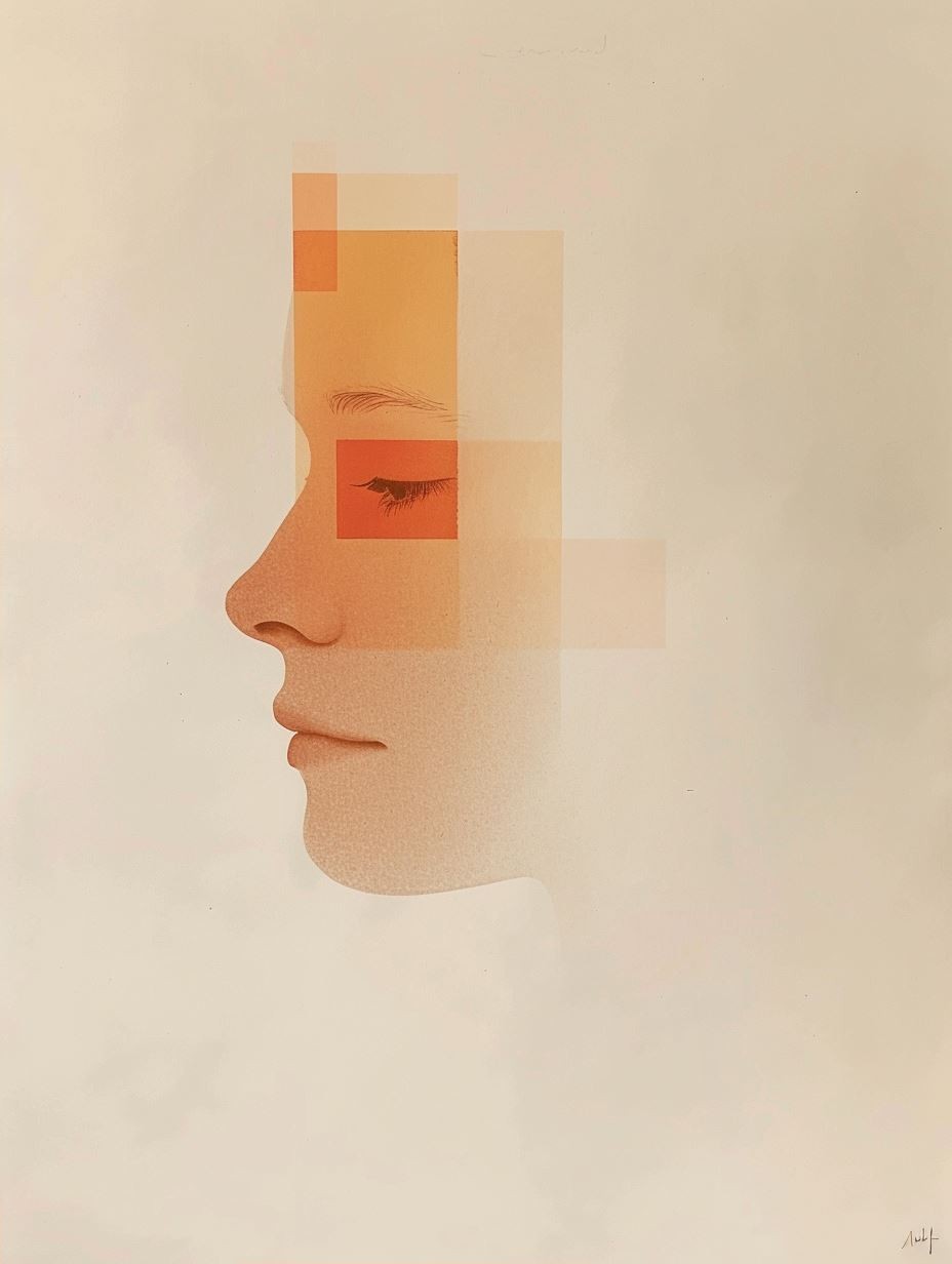 Ethereal Monochromatic Facial Fragment - Image 2