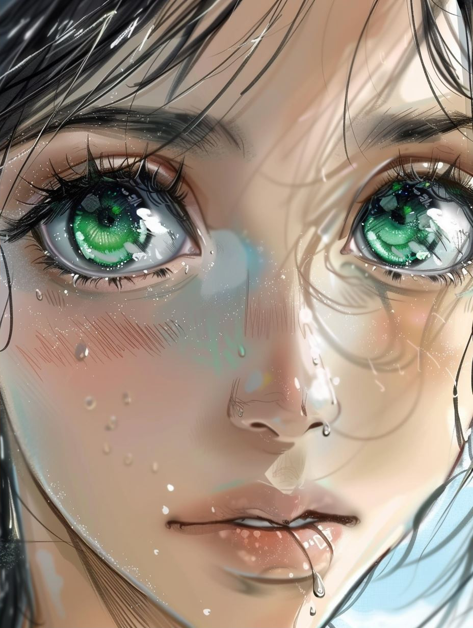 Ethereal Gazes: A Digital Anime Portrait Study - Image 2