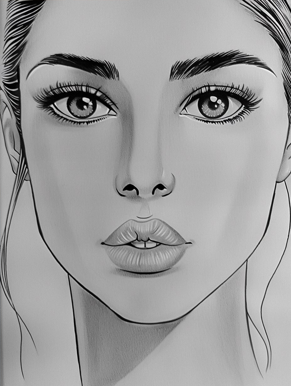 Ethereal Beauty Digital Portrait Study - Image 4
