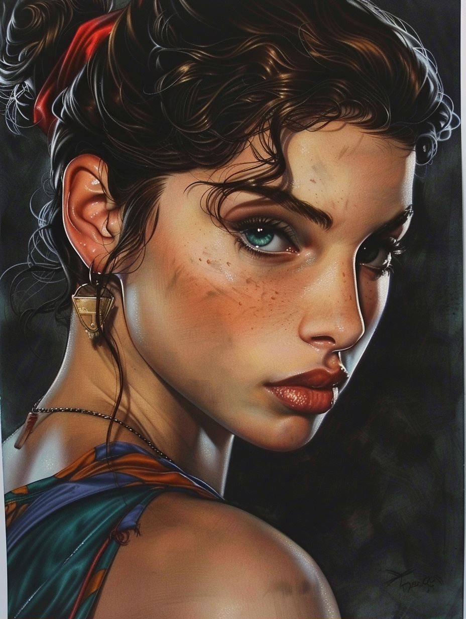 Ethereal Gazes: A Study of Feminine Beauty - Image 2