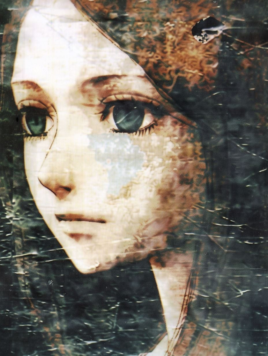Melancholy Gazes in Mixed Media - Image 2