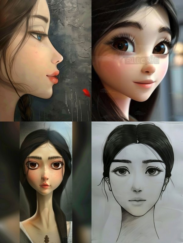 Diverse Digital and Pencil Portrait Styles