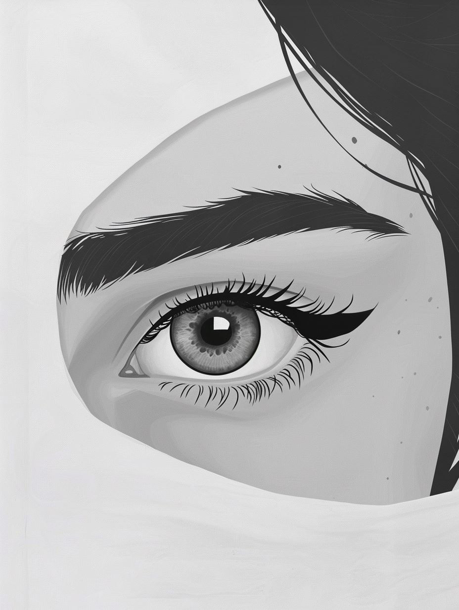 Ethereal Monochromatic Portrait Study - Image 4