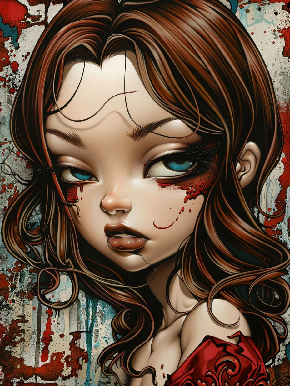 Haunting Gaze: Stylized Portrait Collection - Image 4
