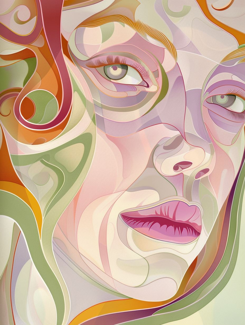 Fluid Pastel Surrealist Portraits - Image 1