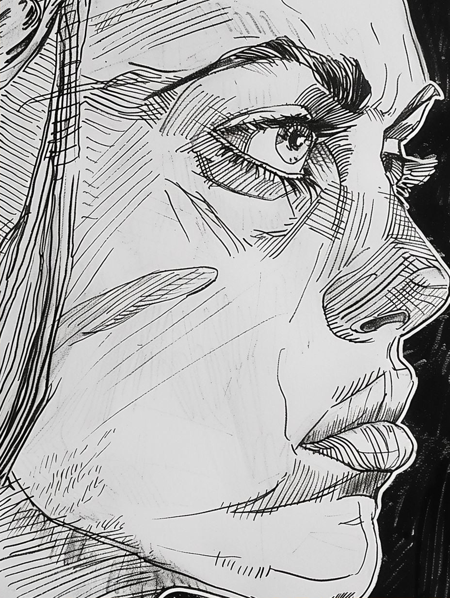 Raw Expressive Portrait Sketches - Image 2
