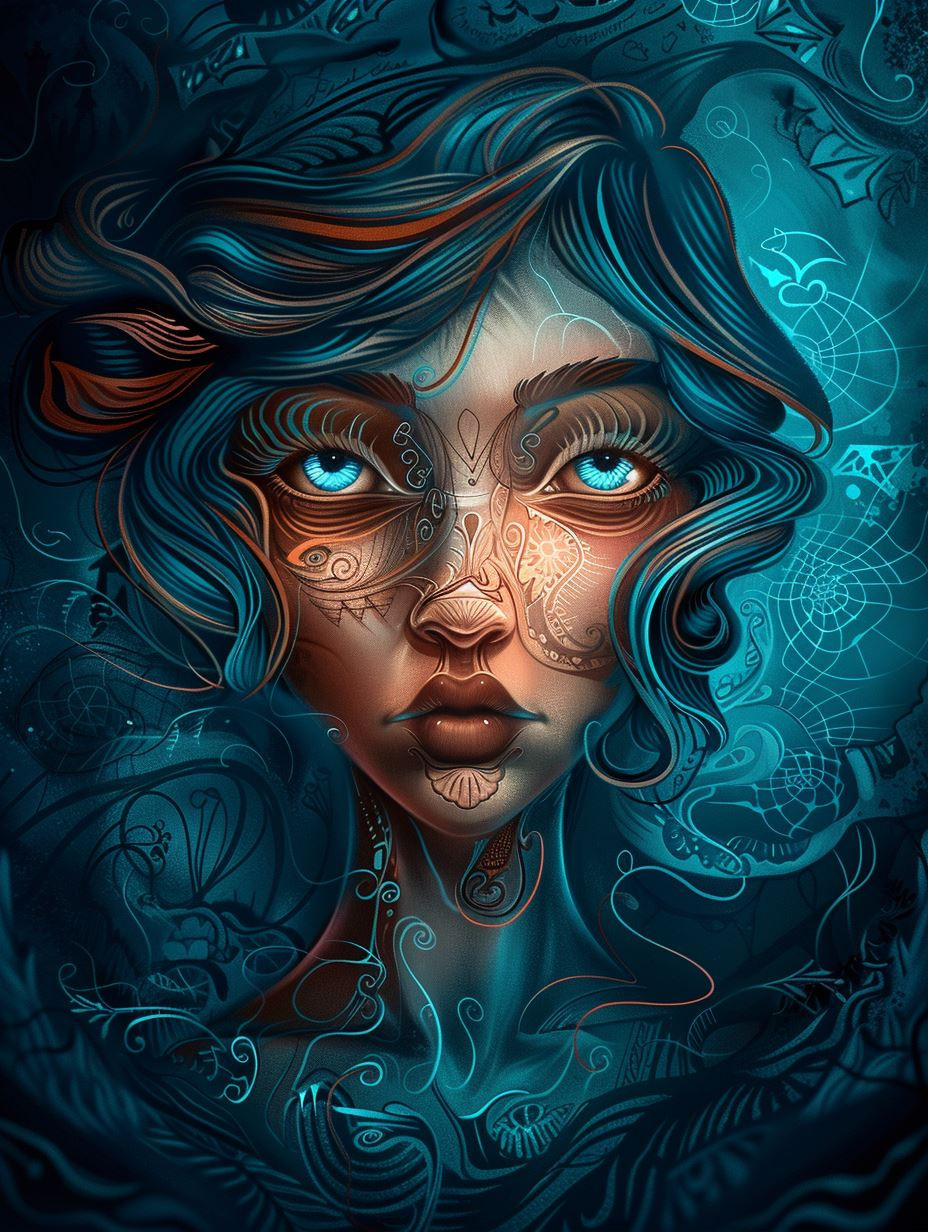 Ethereal Visions of Deep Azure - Image 1