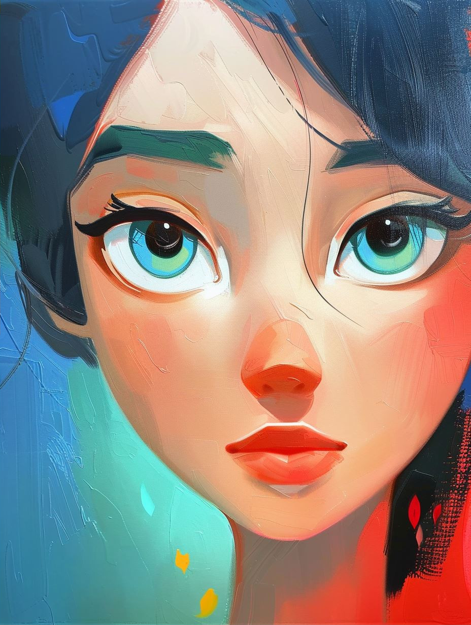 Dreamy Digital Portrait Study - Image 2