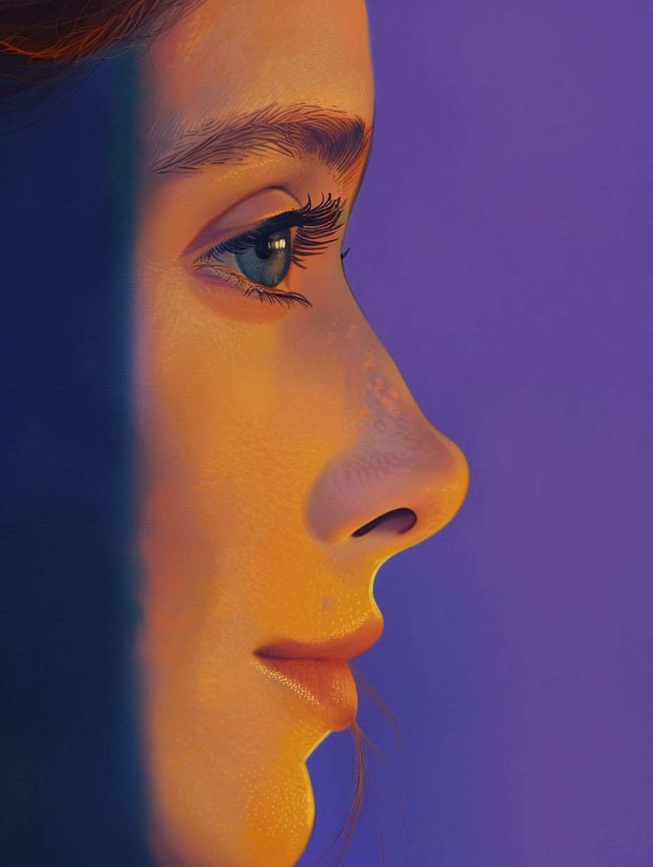 Neon Shadows Portrait Study - Image 2