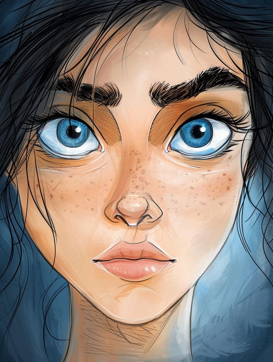 Ethereal Gazes: A Digital Portrait Study - Image 2