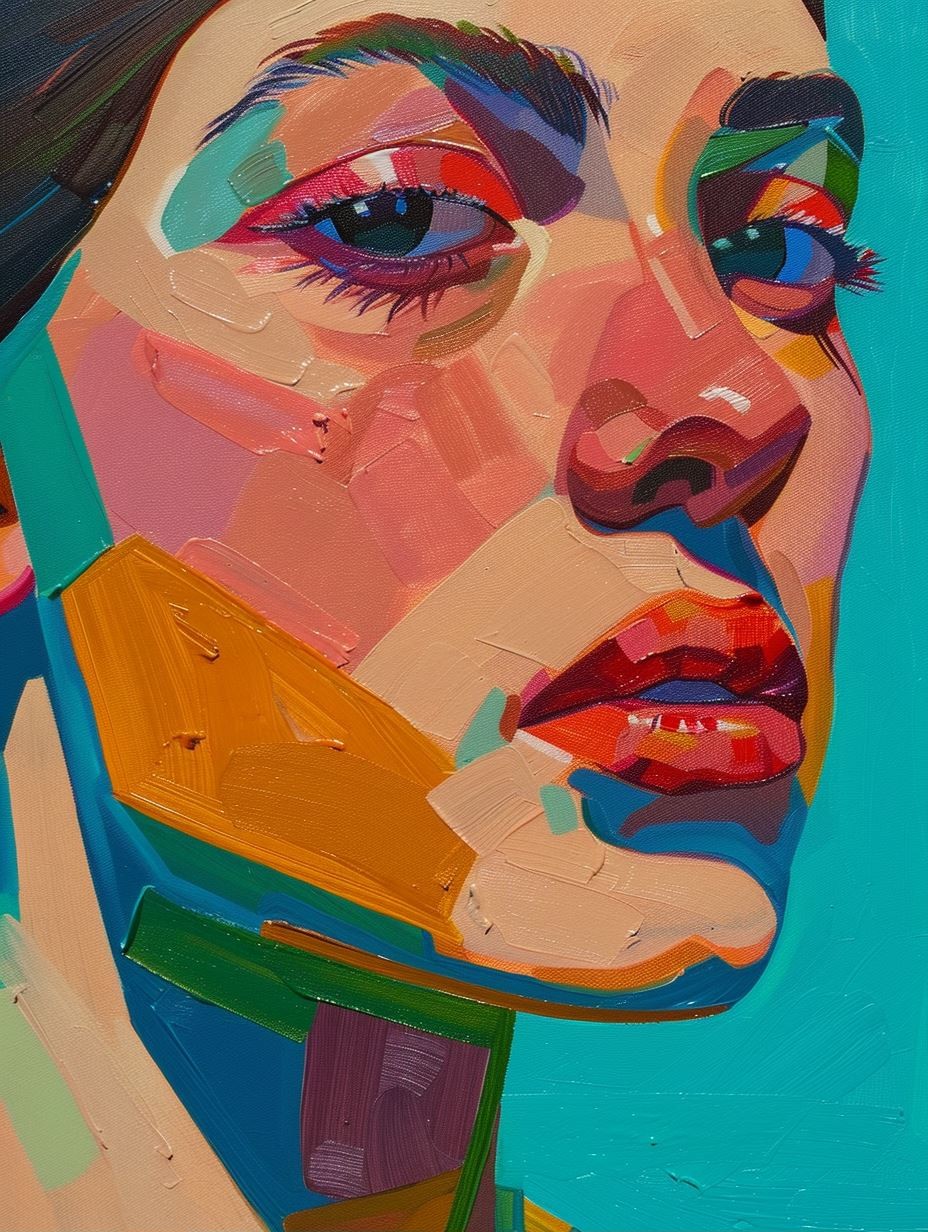 Prismatic Palette Portrait Study