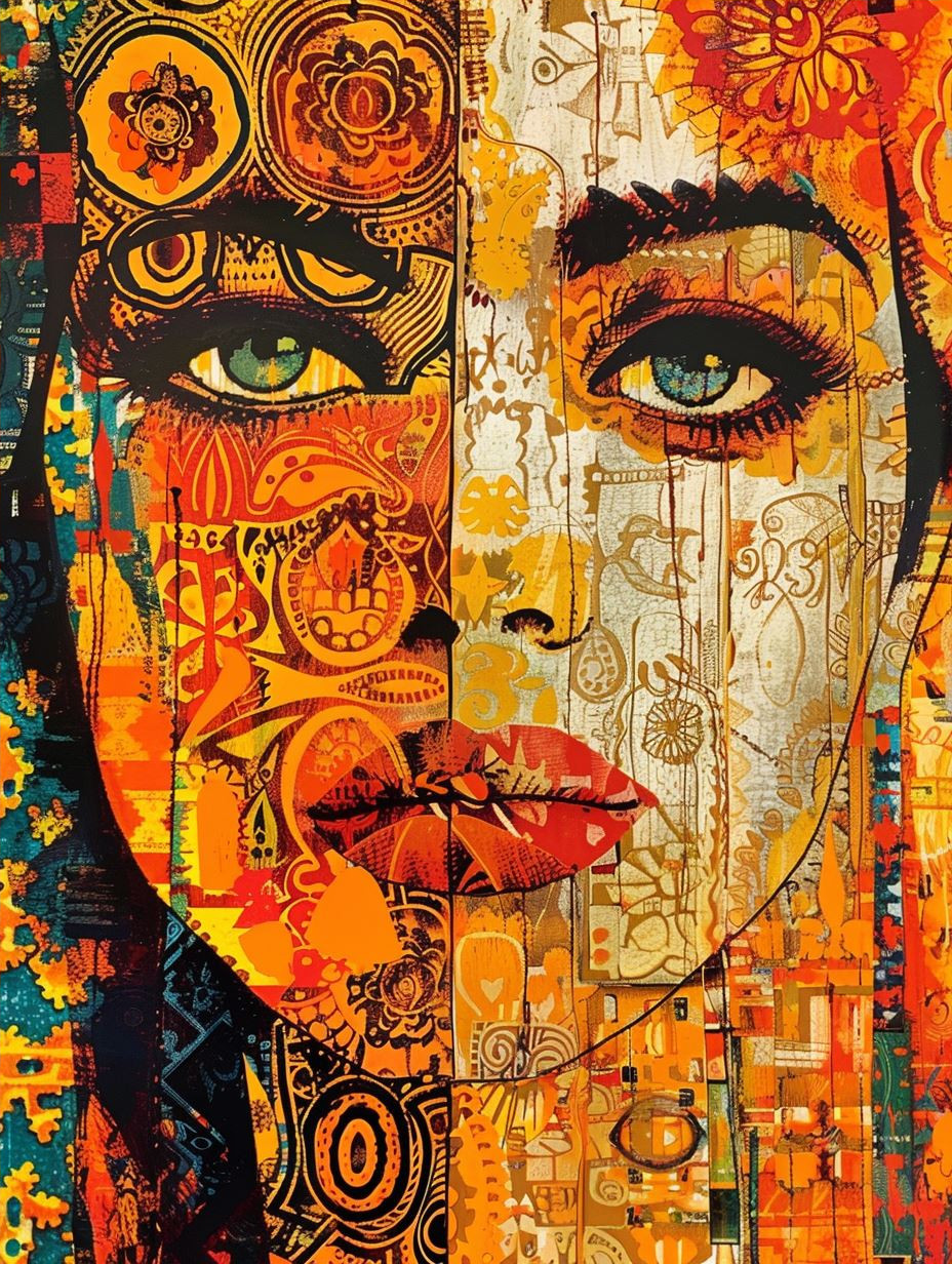 Vibrant Mosaic Portrait of Soul - Image 4