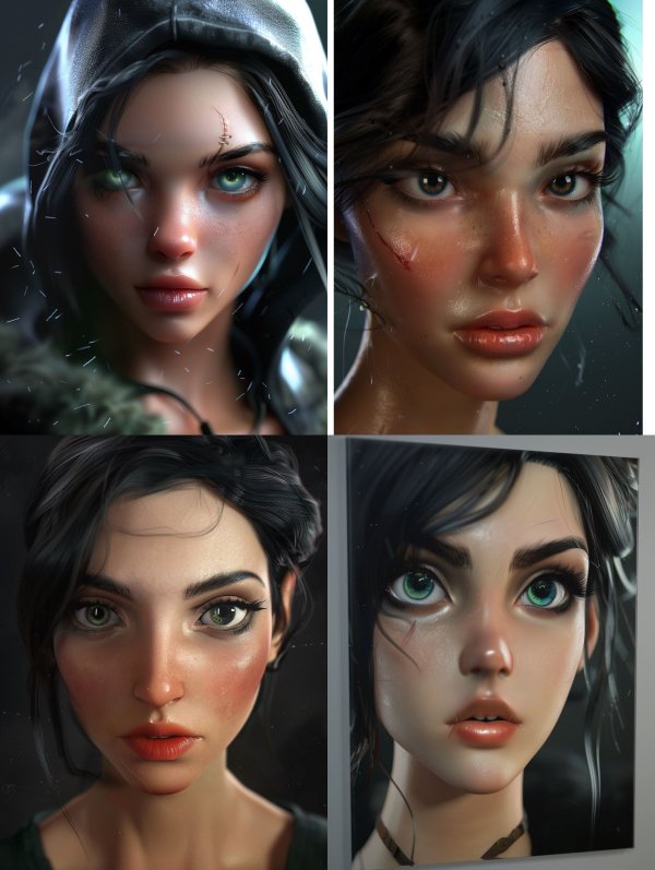 Mystic Gazes: Digital Portrait Series