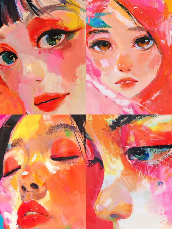 Vibrant Visions of Feminine Beauty