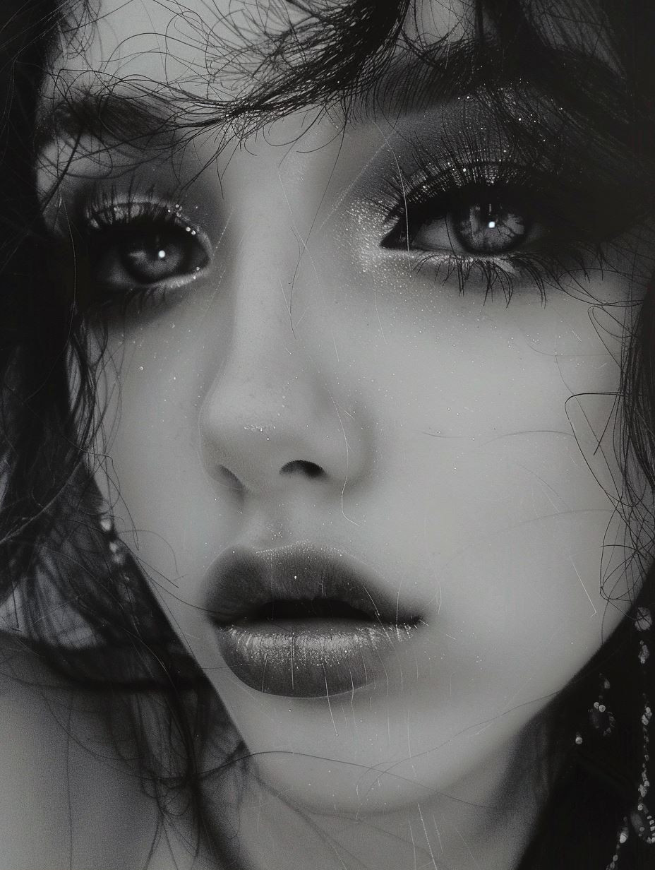 Moody Monochrome Noir Portrait - Image 2