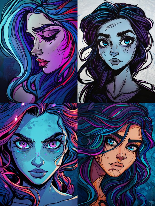 Neon Ethereal Portrait Series