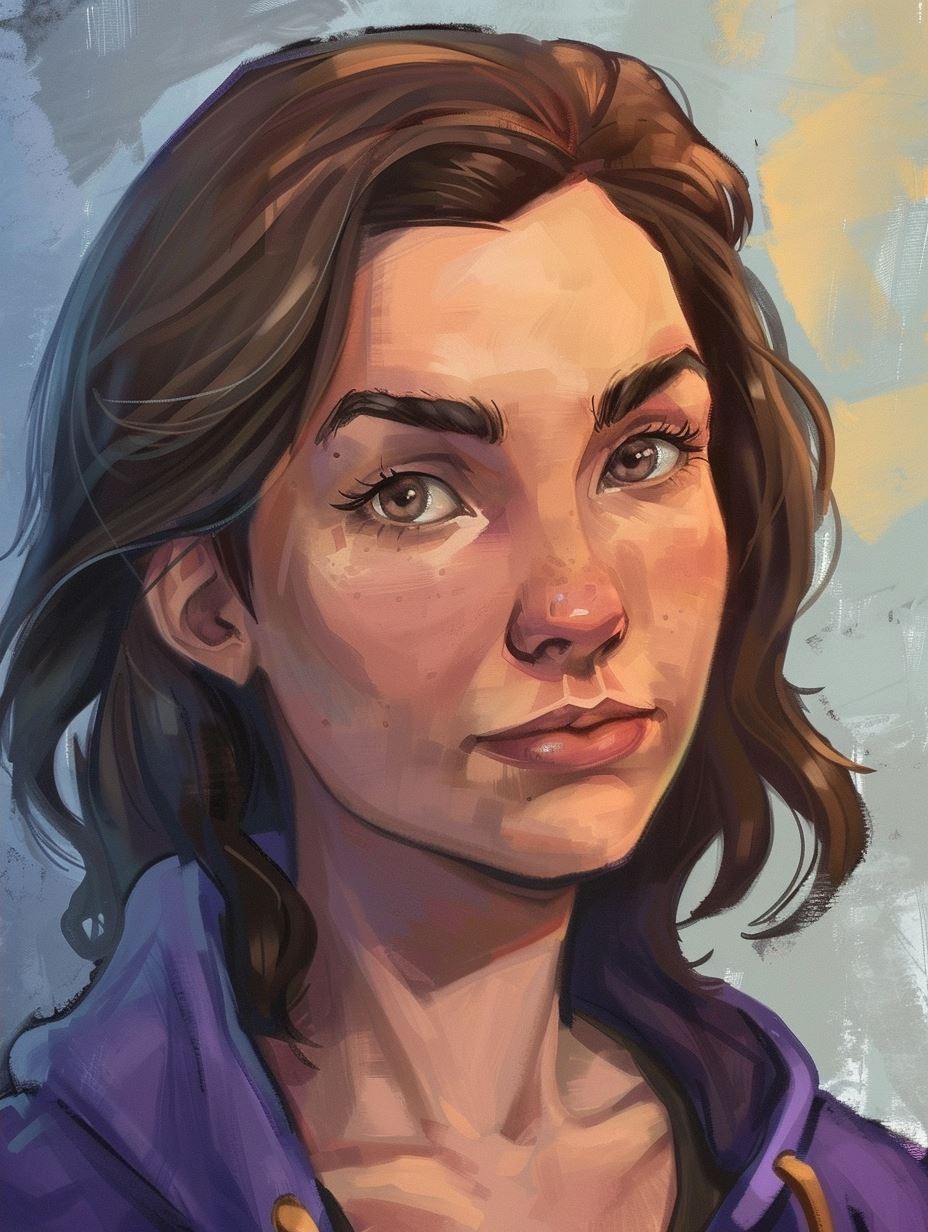 Ethereal Gaze in Painted Light - Image 2