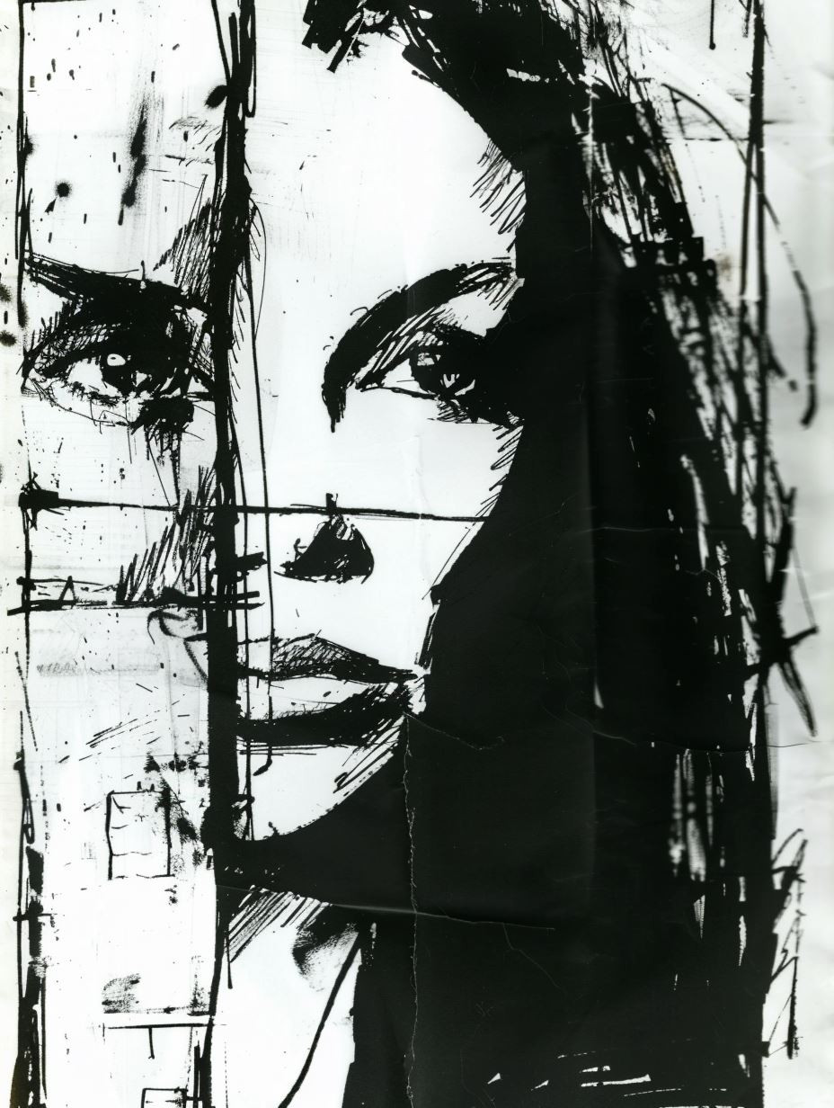 Fragmented Gazes in Ink - Image 3