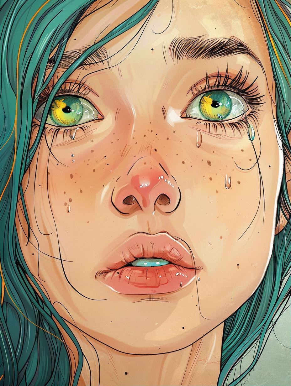Tearful Teal Dream - Image 1