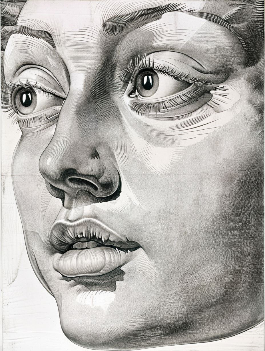 Surrealist Graphite Portrait Studies - Image 2