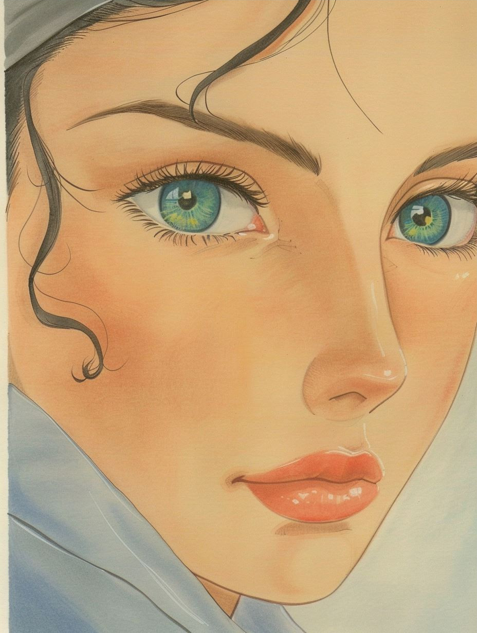 Ethereal Gazes: A Study of Feminine Beauty - Image 3