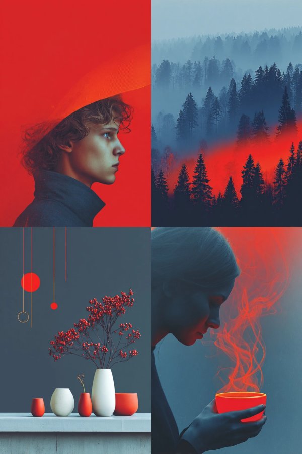 Crimson Echoes: A Study in Contrast