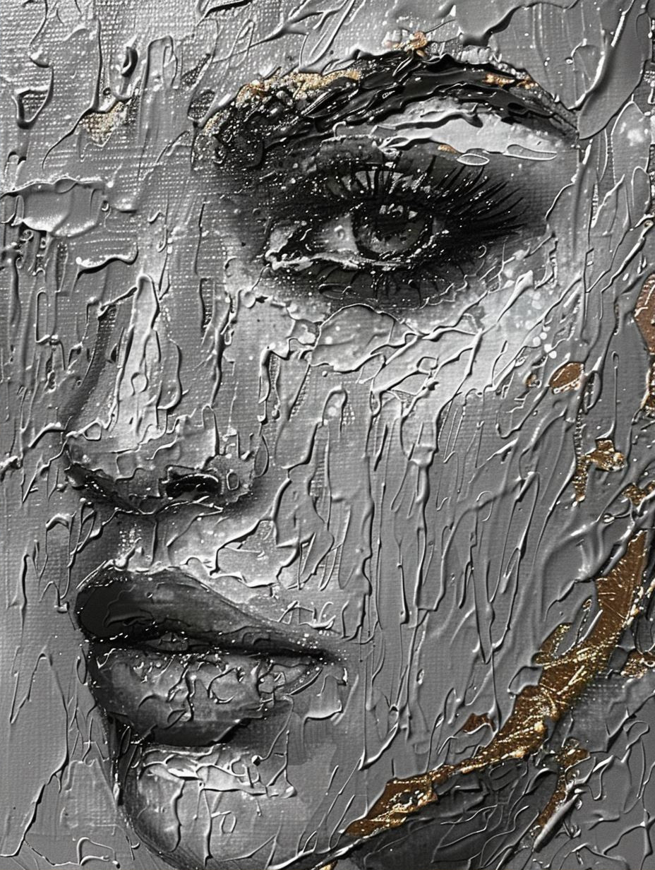 Gilded Texture Portrait Study - Image 2
