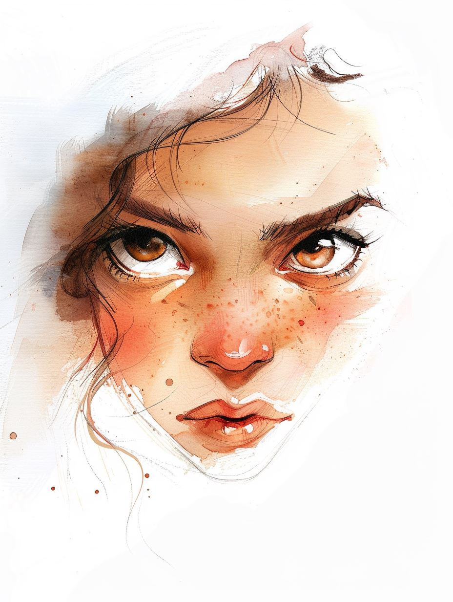 Ethereal Red-Haired Dreamer Portrait - Image 4