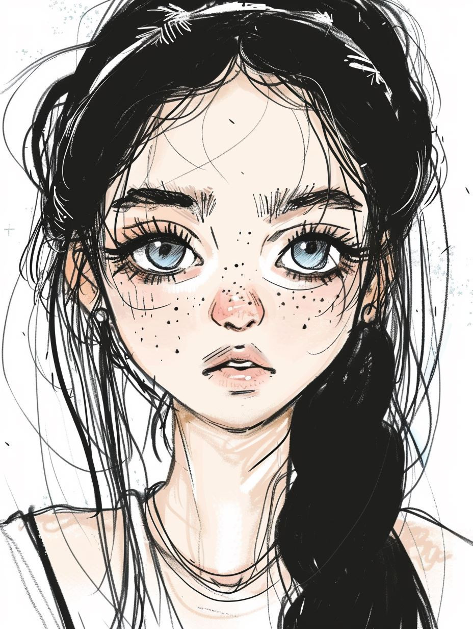 Ethereal Sketchbook Portrait Studies - Image 2