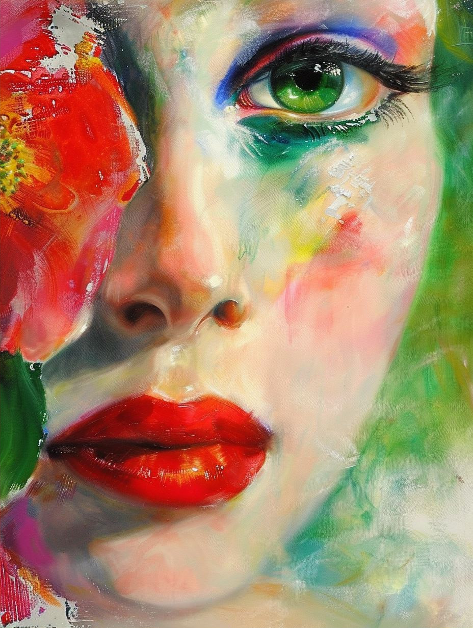 Vibrant Visions of a Floral Muse - Image 2