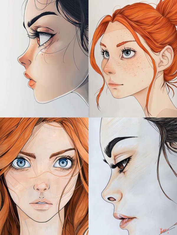 Ethereal Gazes: A Study of Digital Portraits