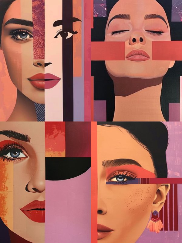 Fragmented Beauty: A Study of Modern Faces
