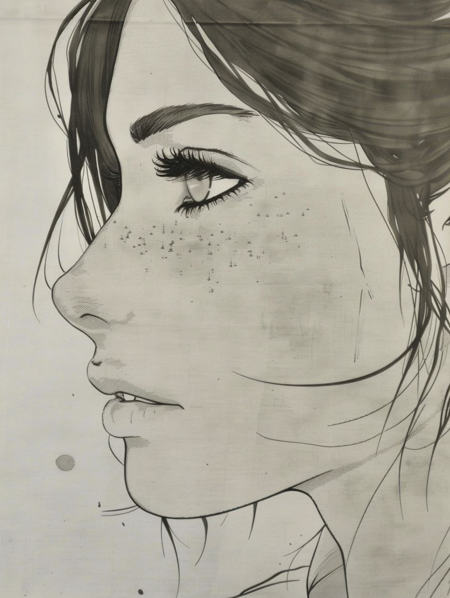 Ethereal Gazes: A Study in Ink - Image 2
