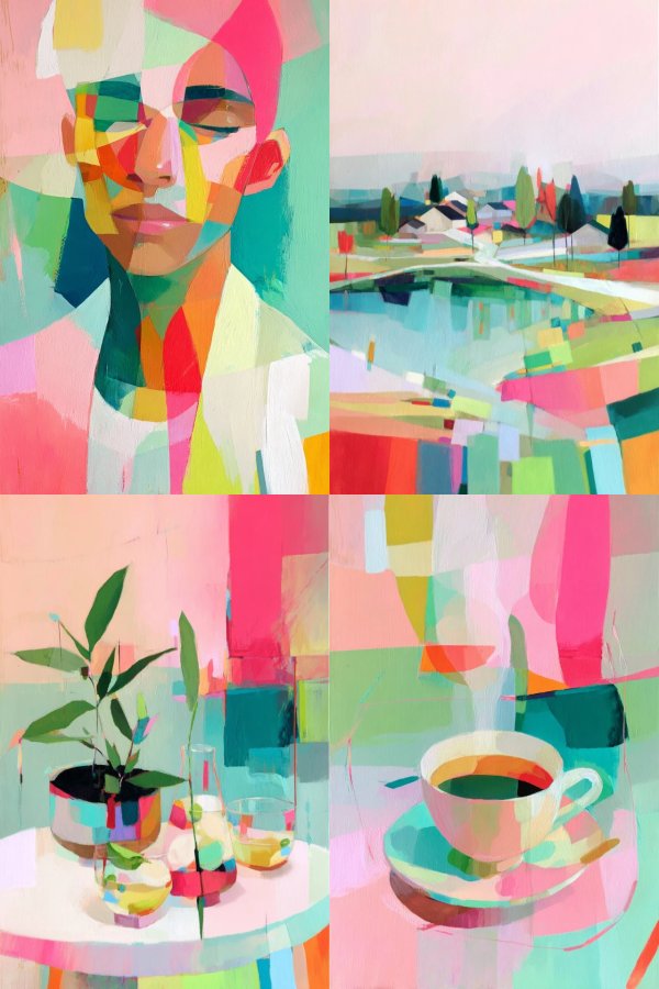 Vibrant Fragments of Modern Life