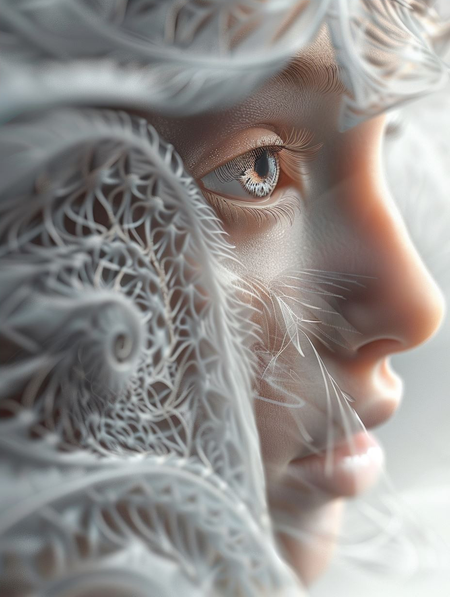 Ethereal Dreams in White Marble - Image 4