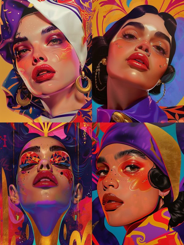 Vibrant Surrealist Portrait Collage