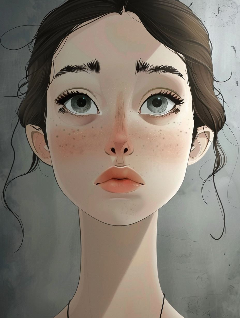 Ethereal Gaze Digital Portrait Studies - Image 1