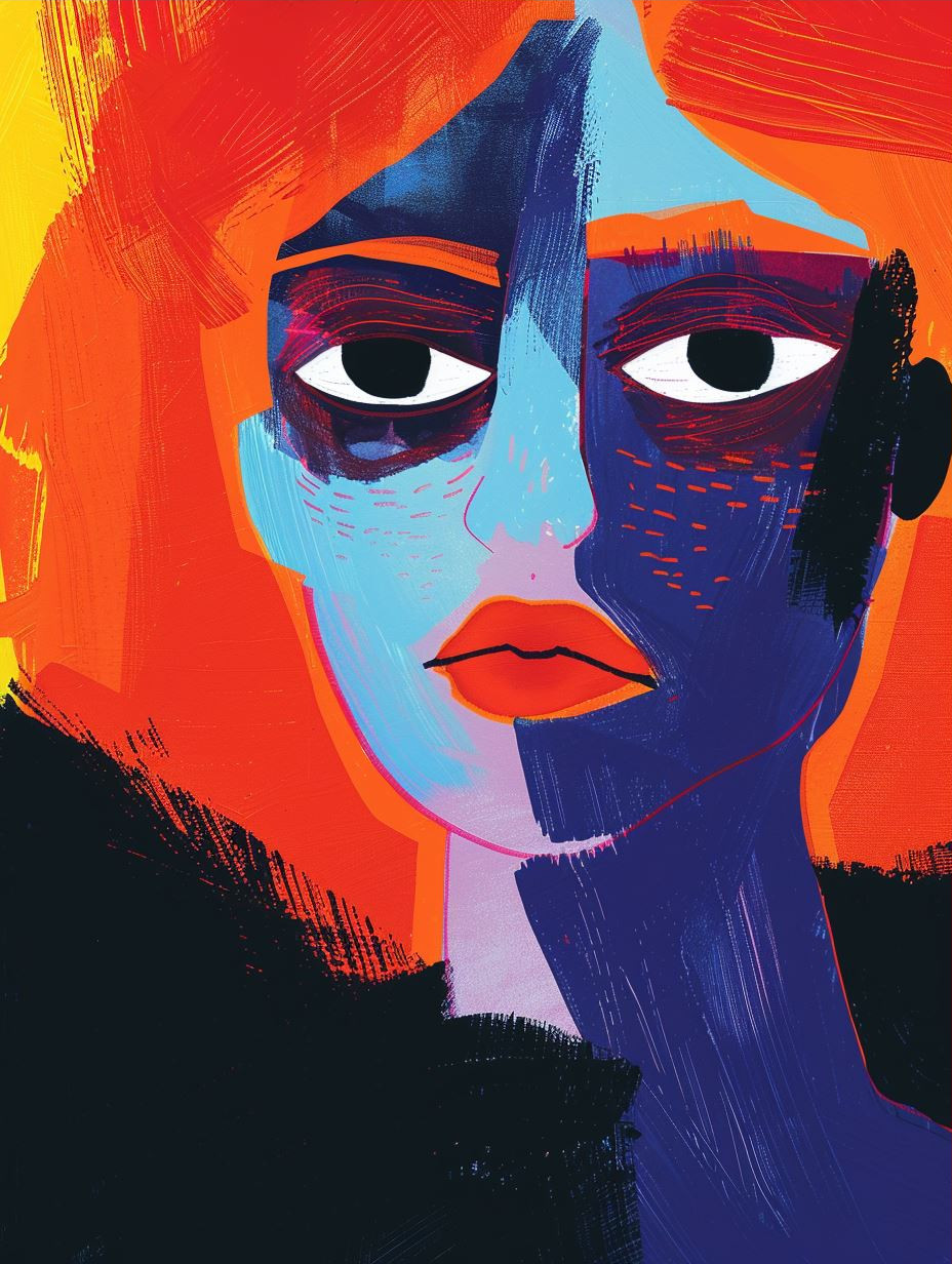 Vibrant Neo-Expressionist Portrait Study - Image 3