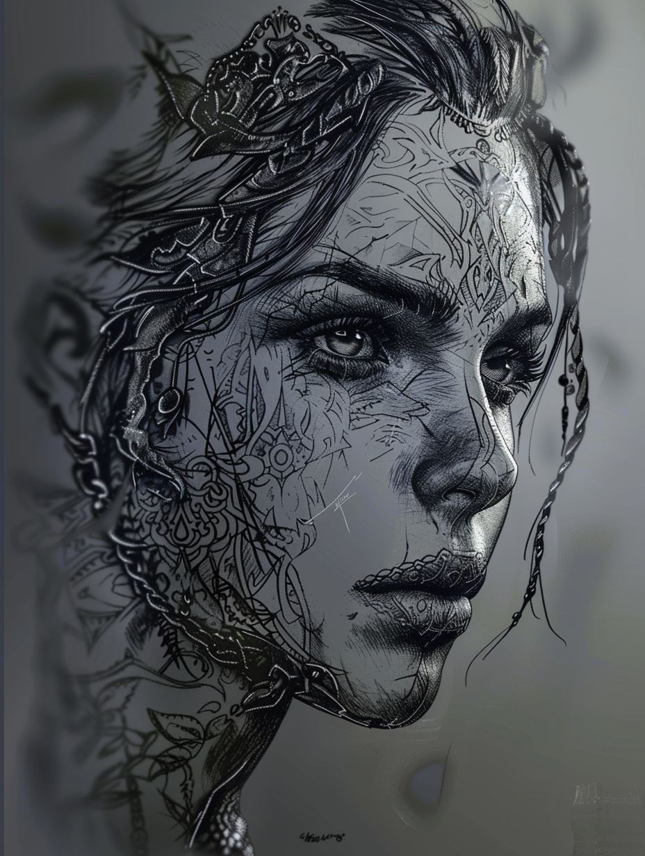 Gilded Fragments of Dark Elegance - Image 4