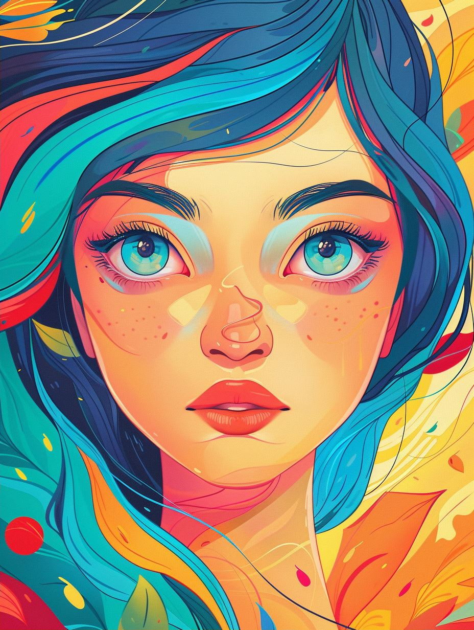 Prismatic Fluidity Portrait Study - Image 2