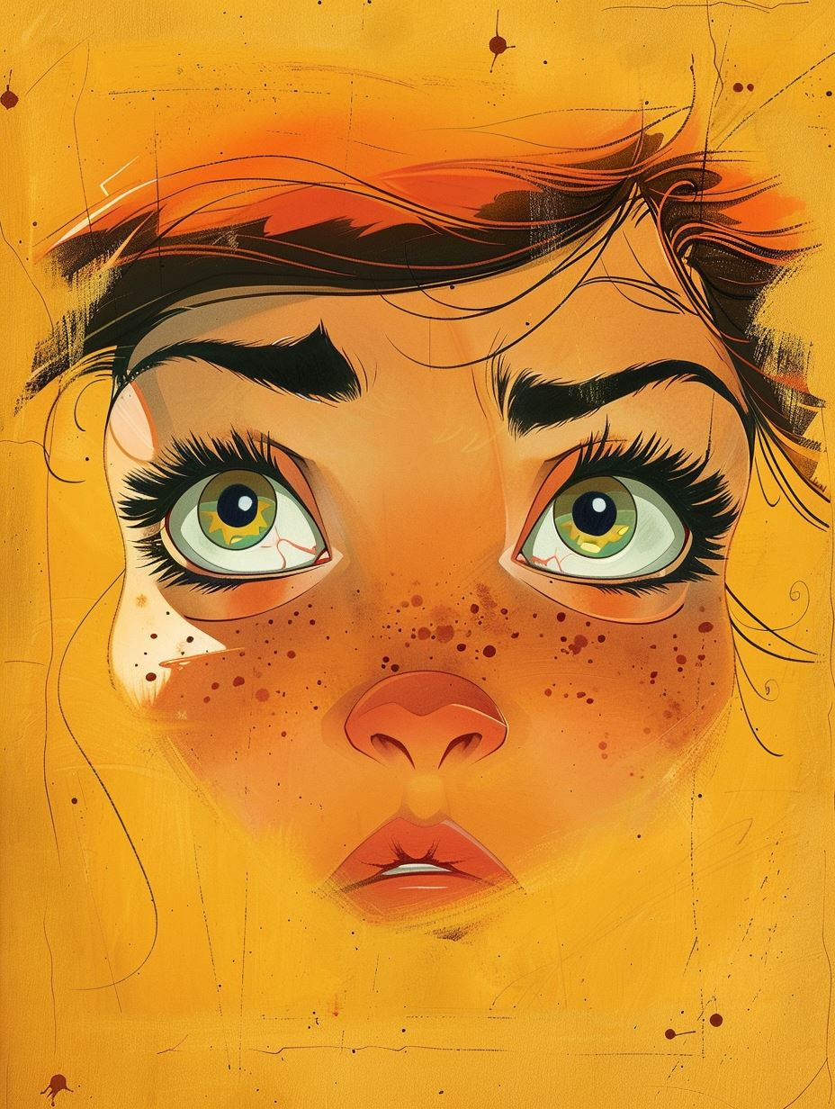 Sun-Kissed Freckled Portrait Art - Image 4