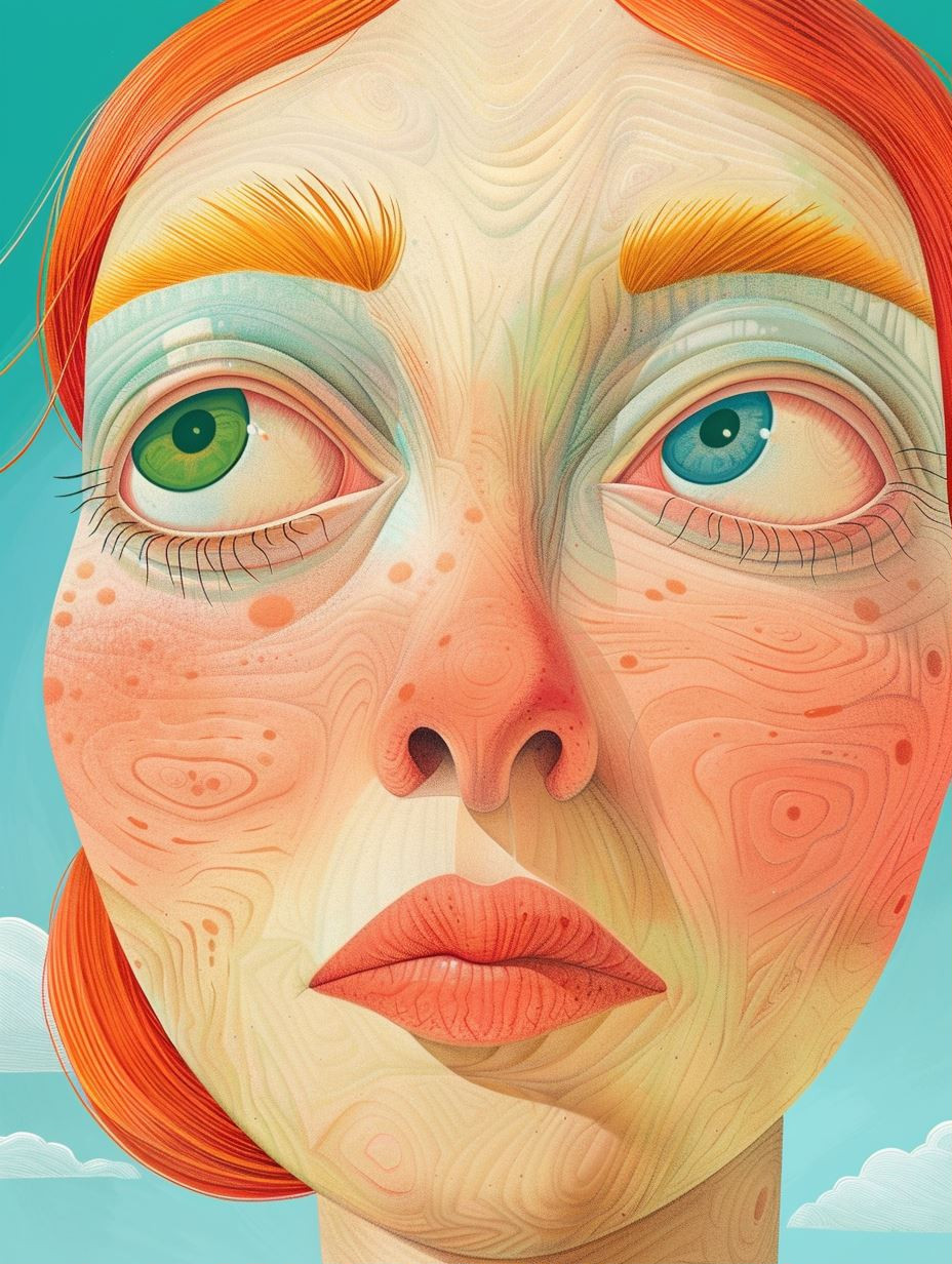 Swirling Pastel Portrait - Image 1