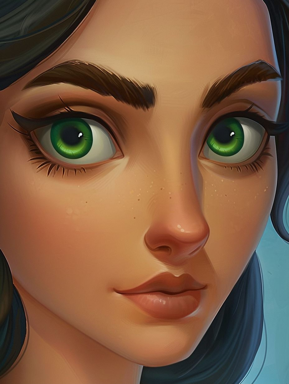 Enchanting Gaze: Stylized Digital Portraits - Image 1