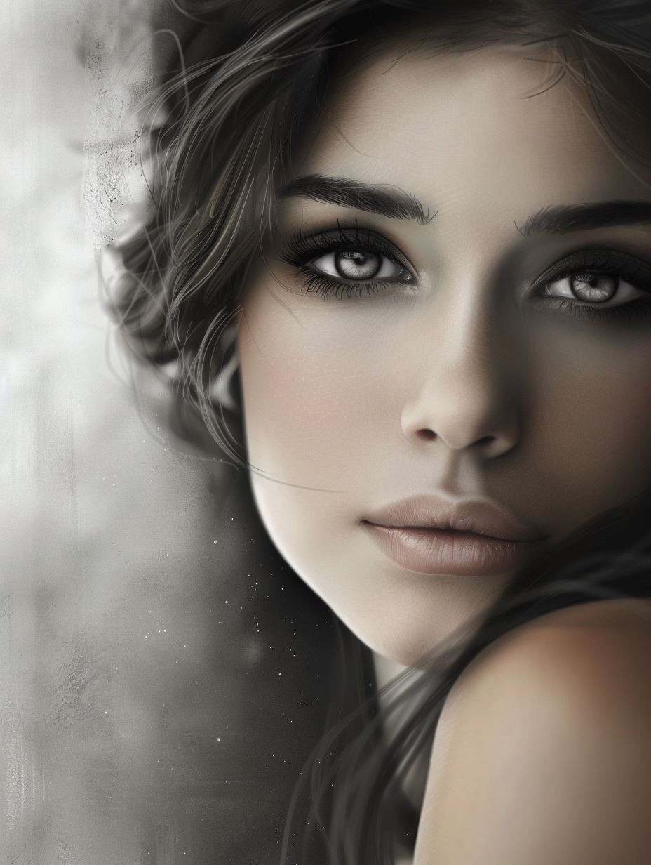 Ethereal Gazes in Monochrome - Image 3