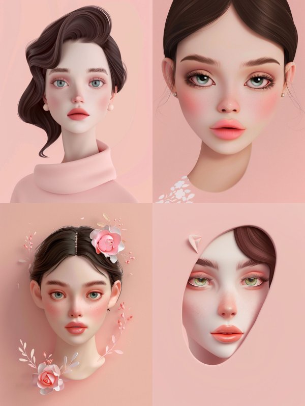 Soft Pastel Porcelain Portrait