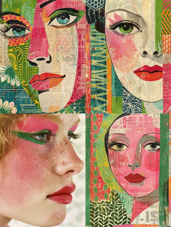 Vibrant Fusion of Art and Beauty
