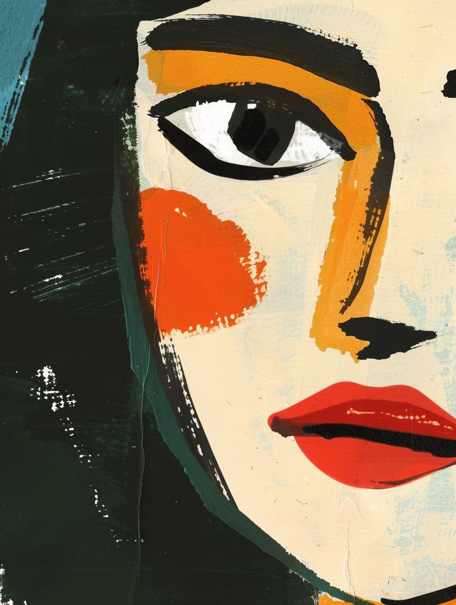 Bold Modernist Portrait Study - Image 4